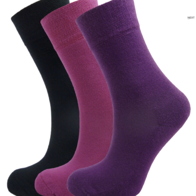 Zwart-paars-roze bamboe sokken