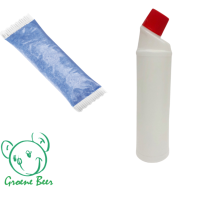 Sanitair gel - Toiletreiniger - met zwanenhals fles - 1 Eco sachet - Uitprobeerset